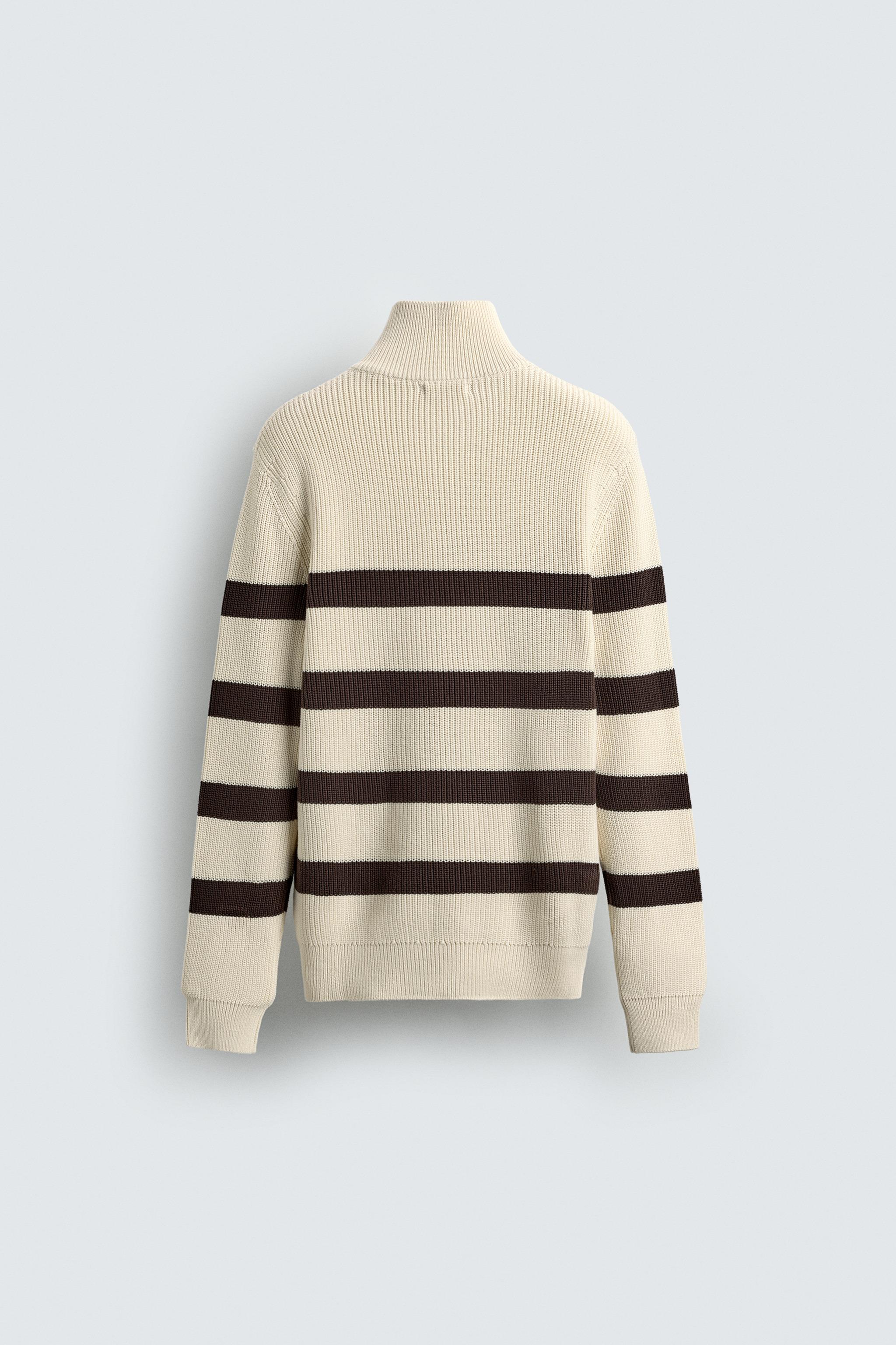 PURL KNIT QUARTER-ZIP JUMPER